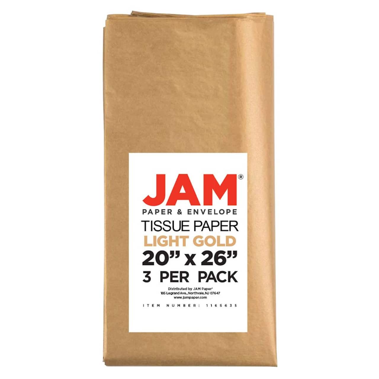 JAM Paper Shimmer Tissue Paper, 3 Sheets